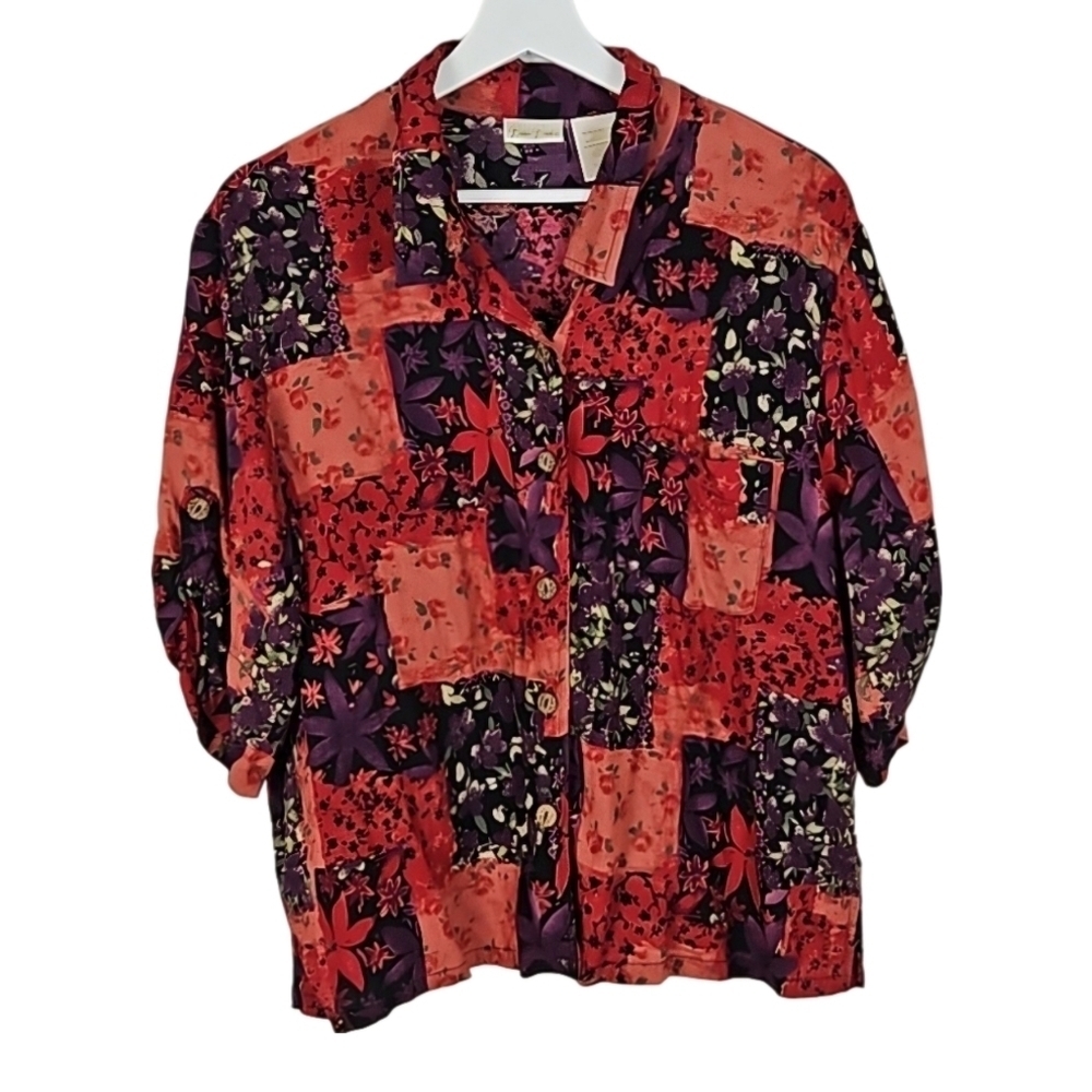 90's Bobbie Brooks Soft Retro Shirt Orange Multi